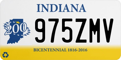 IN license plate 975ZMV