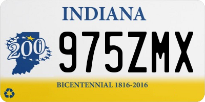 IN license plate 975ZMX
