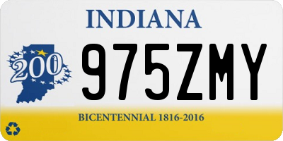 IN license plate 975ZMY