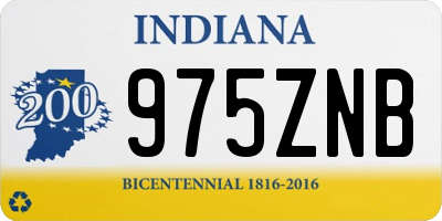 IN license plate 975ZNB