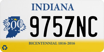 IN license plate 975ZNC