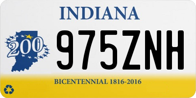 IN license plate 975ZNH