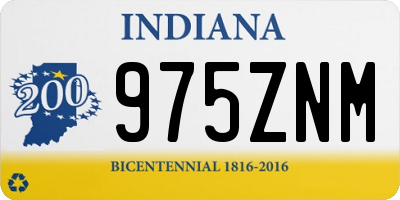 IN license plate 975ZNM