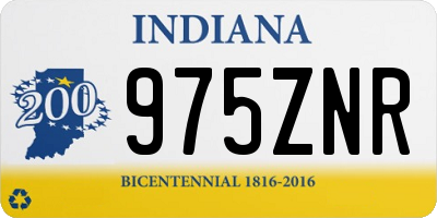 IN license plate 975ZNR