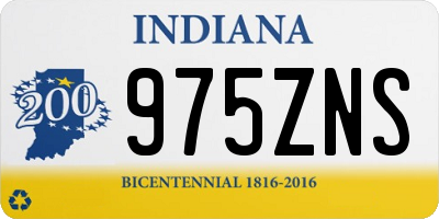IN license plate 975ZNS