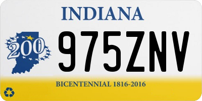 IN license plate 975ZNV