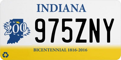 IN license plate 975ZNY
