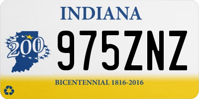 IN license plate 975ZNZ