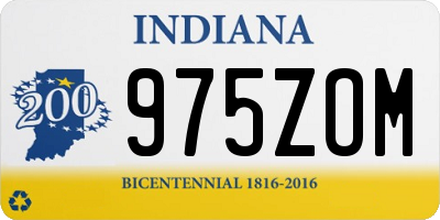 IN license plate 975ZOM