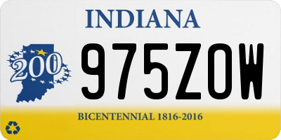 IN license plate 975ZOW
