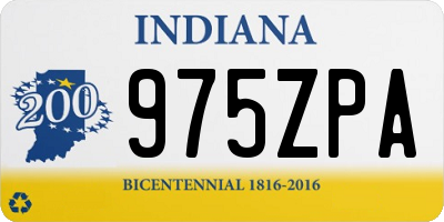 IN license plate 975ZPA
