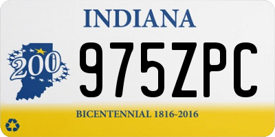 IN license plate 975ZPC