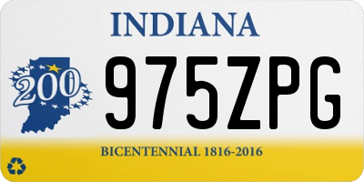 IN license plate 975ZPG
