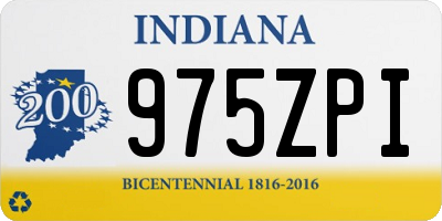 IN license plate 975ZPI