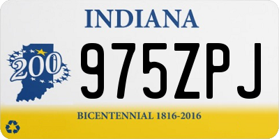 IN license plate 975ZPJ