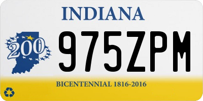 IN license plate 975ZPM