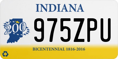 IN license plate 975ZPU