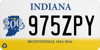 IN license plate 975ZPY