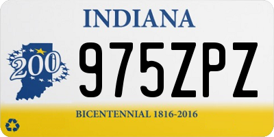 IN license plate 975ZPZ