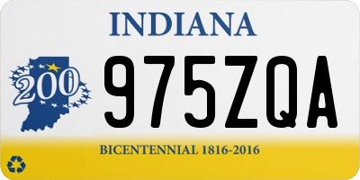 IN license plate 975ZQA