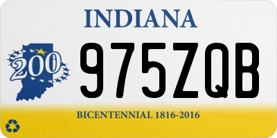 IN license plate 975ZQB