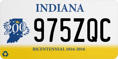 IN license plate 975ZQC