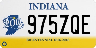 IN license plate 975ZQE