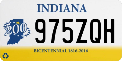 IN license plate 975ZQH