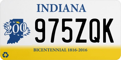 IN license plate 975ZQK