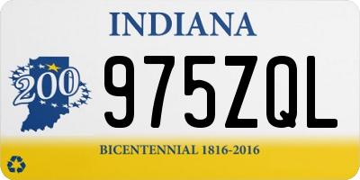 IN license plate 975ZQL