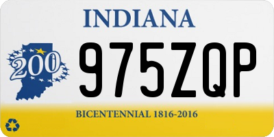IN license plate 975ZQP