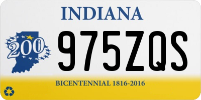 IN license plate 975ZQS