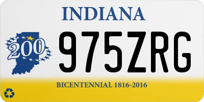 IN license plate 975ZRG