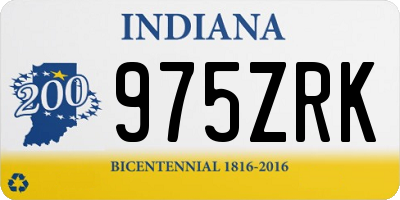 IN license plate 975ZRK