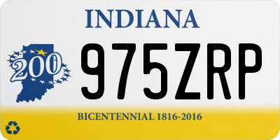 IN license plate 975ZRP