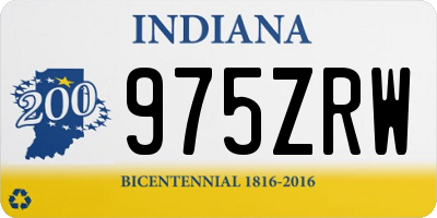 IN license plate 975ZRW