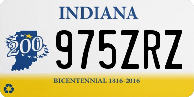 IN license plate 975ZRZ
