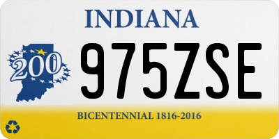 IN license plate 975ZSE