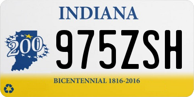 IN license plate 975ZSH