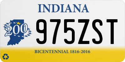 IN license plate 975ZST
