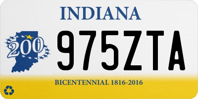 IN license plate 975ZTA