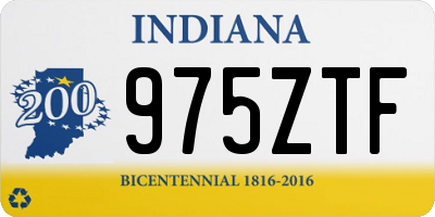 IN license plate 975ZTF