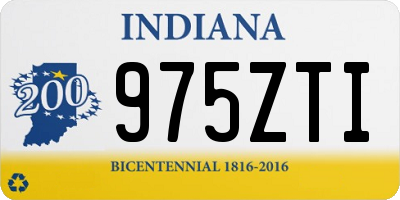 IN license plate 975ZTI
