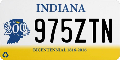 IN license plate 975ZTN