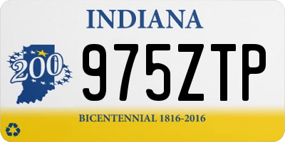IN license plate 975ZTP