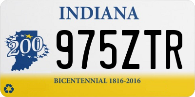 IN license plate 975ZTR