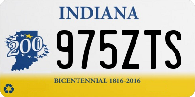 IN license plate 975ZTS