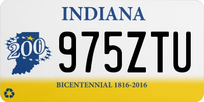 IN license plate 975ZTU