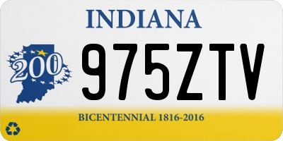 IN license plate 975ZTV
