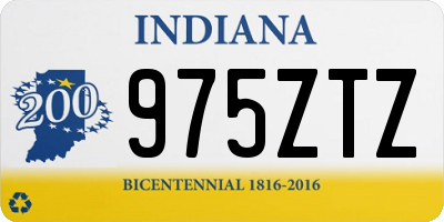 IN license plate 975ZTZ